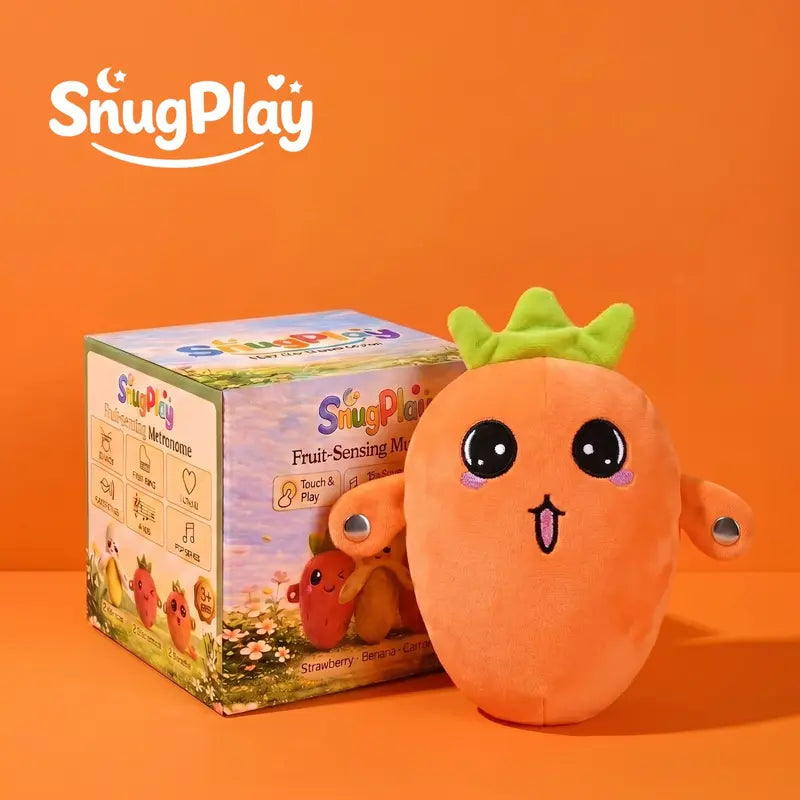 Interactive Musical Fruit Plush – Touch to Play Songs Together!