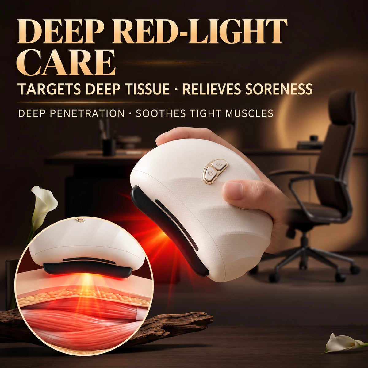 Portable Smart Electric Gua Sha Device with Red Light Therapy, Heat Compress