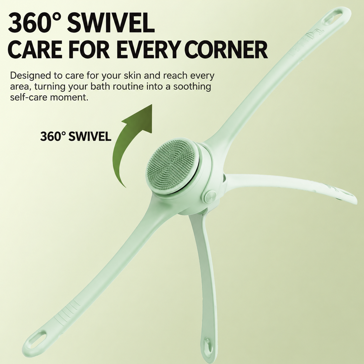 Long-handled electric bath brush