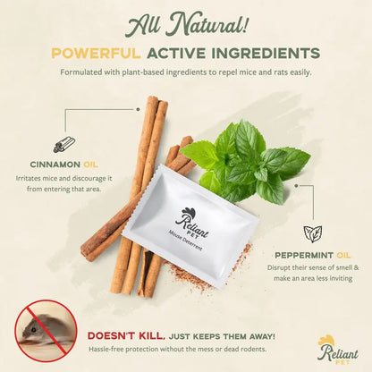 Plant-Based Peppermint Mouse Repellent & Natural Deodorizer Pouches