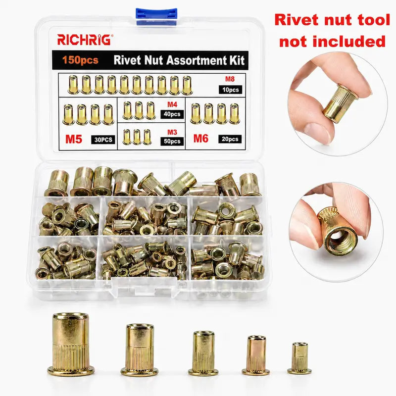 Effortless Drill Adapter Rivet Nut Tool Set