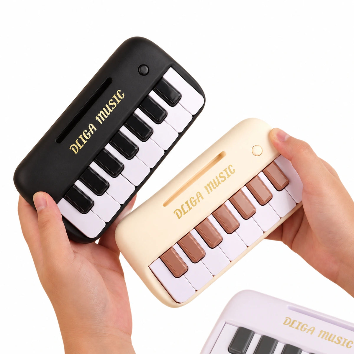 Pocket-sized light-up electronic piano keyboard