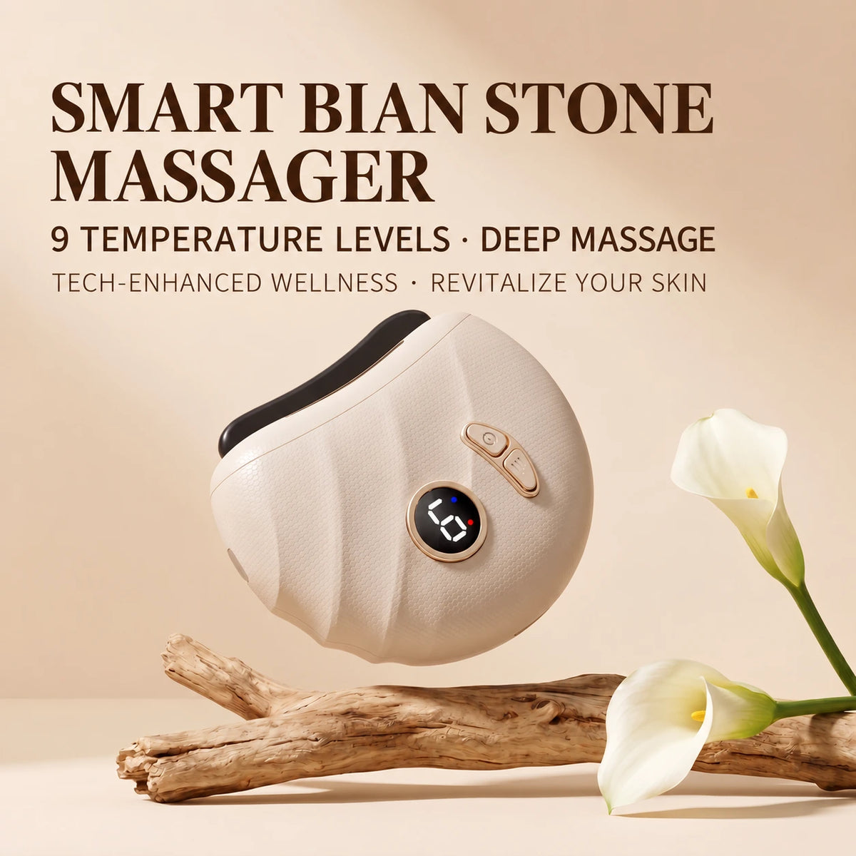 Portable Smart Electric Gua Sha Device with Red Light Therapy, Heat Compress