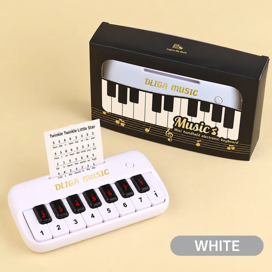 Pocket-sized light-up electronic piano keyboard