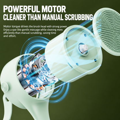 Long-handled electric bath brush