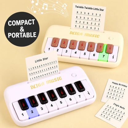 Pocket-sized light-up electronic piano keyboard