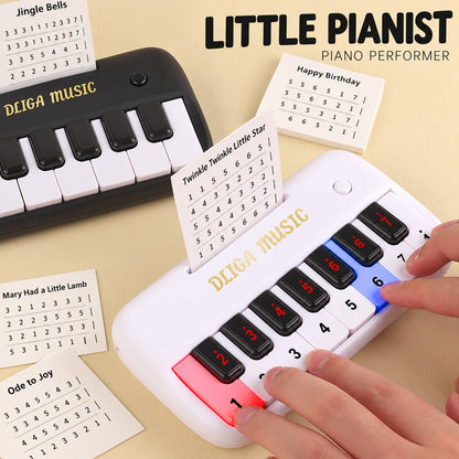 Pocket-sized light-up electronic piano keyboard