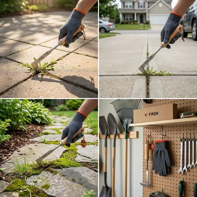 Ergonomic Stainless Steel Hand Weeding Hoe Kit | Buy 1 Get 1 Free