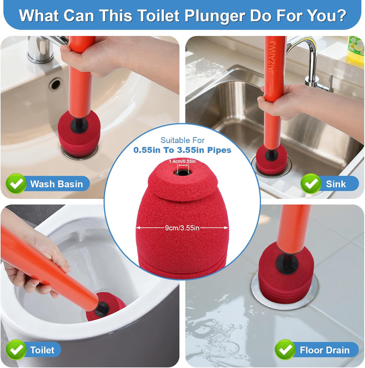 High Pressure Air Toilet Plunger Drain Unblocker | Buy 1 Get 1 Free
