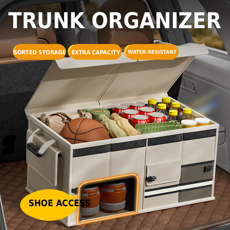 Car Trunk Organizer, Foldable Vehicle Storage Box