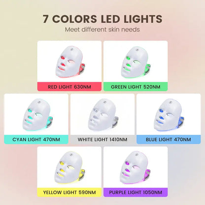 7-Color LED Light Therapy Face Mask