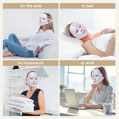 7-Color LED Light Therapy Face Mask